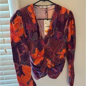 ZARA size Medium long sleeve blouse
